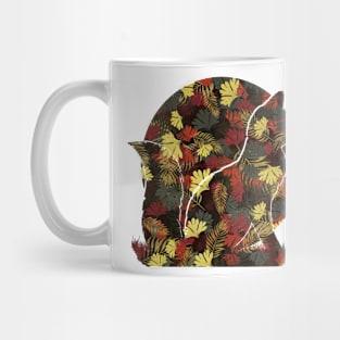 Autumn Red Floral Pattern Mug